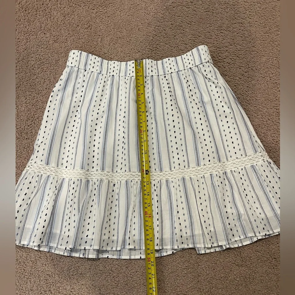 LOFT Trendy Boho Summer White Skater Skirt